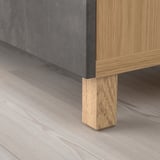 BESTÅ TV bench with doors, oak effect Kallviken/Stubbarp/dark grey concrete effect, 120x42x74 cm