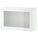 BESTÅ Wall-mounted cabinet combination, white Glassvik/white/light green frosted glass, 60x22x38 cm