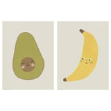 BILD Poster, Avocado and Banana, 30x40 cm