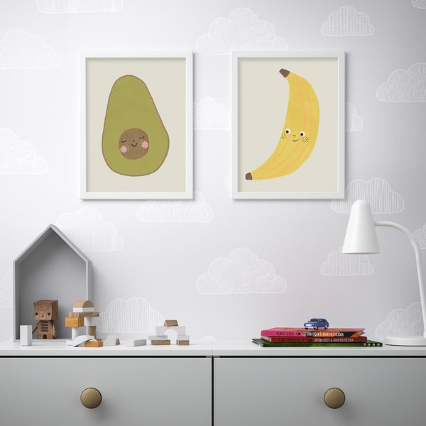 BILD Poster, Avocado and Banana, 30x40 cm