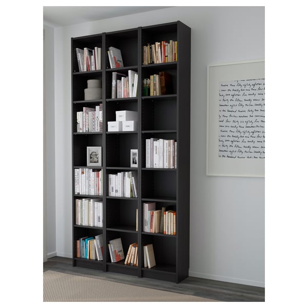 BILLY Bookcase, blackbrown, 120x28x237 cm IKEA