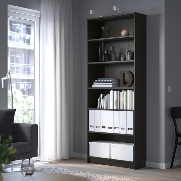 BILLY blackbrown, Bookcase, 80x28x202 cm IKEA