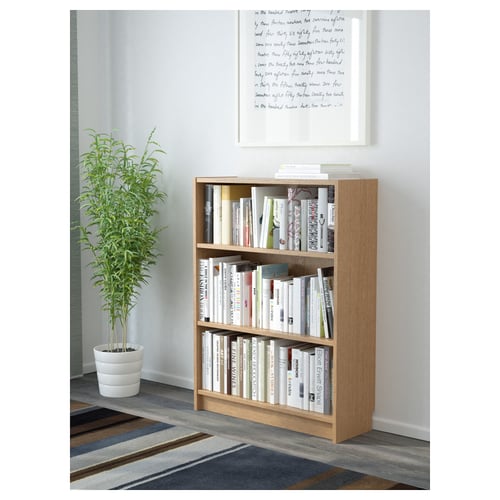 BILLY oak veneer, Bookcase, 80x28x106 cm IKEA