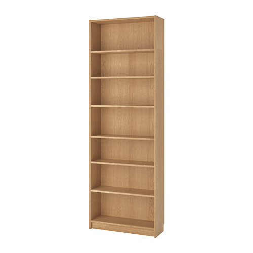 BILLY Bookcase Oak veneer 80 x 28 x 237 cm IKEA