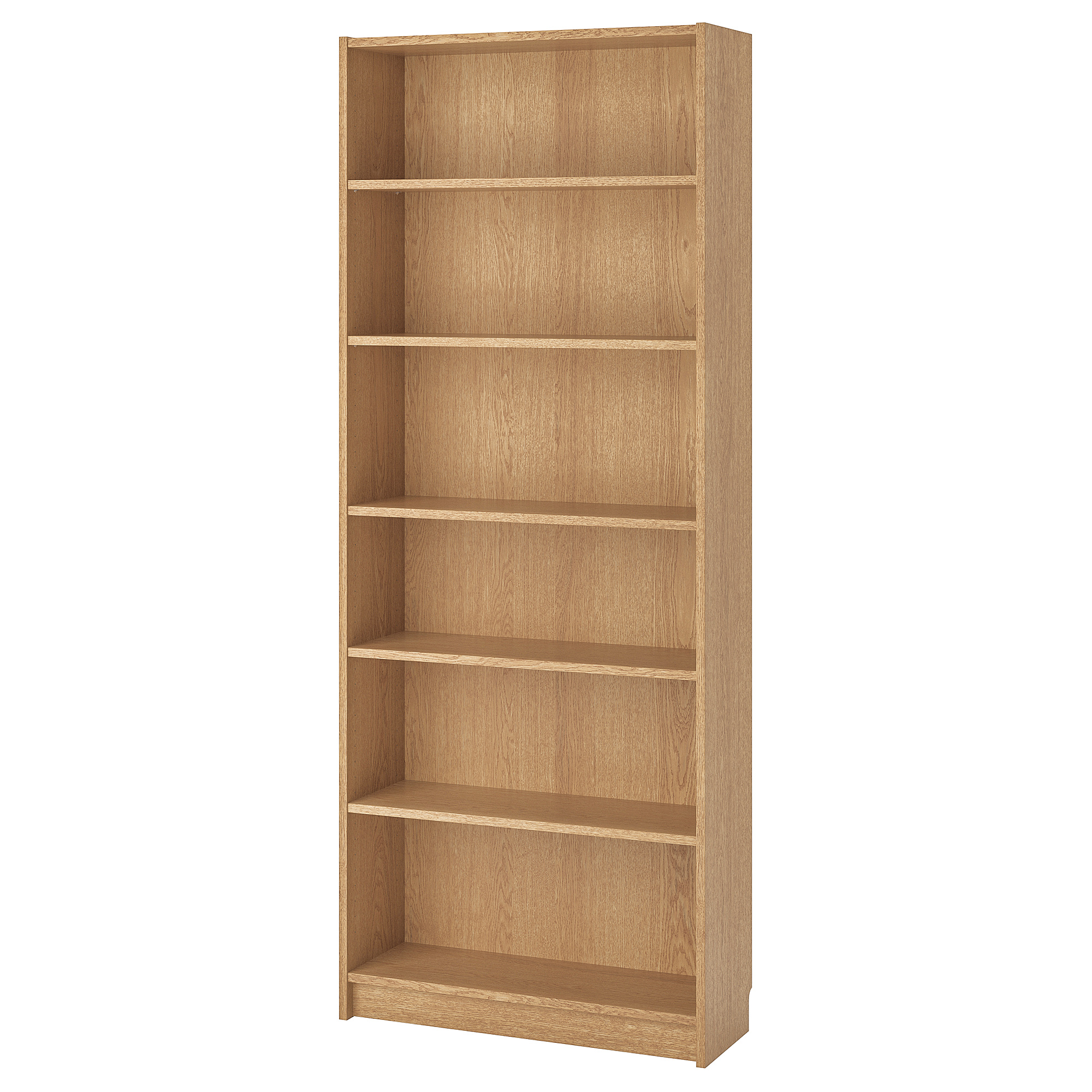 BILLY oak veneer, Bookcase, 80x28x202 cm IKEA
