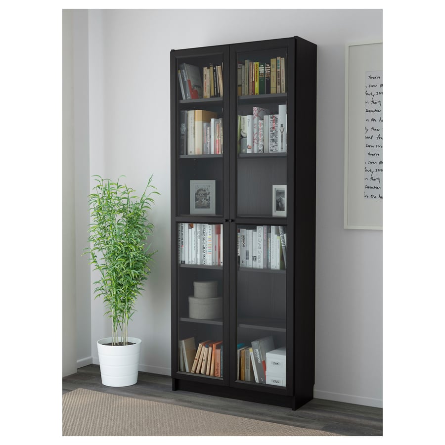 BILLY / OXBERG Bookcase, blackbrown, 80x30x202 cm IKEA