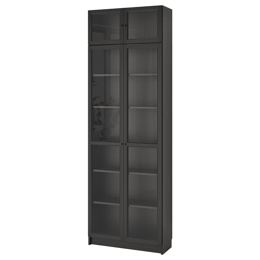 BILLY / OXBERG Bookcase, blackbrown, 80x30x237 cm IKEA