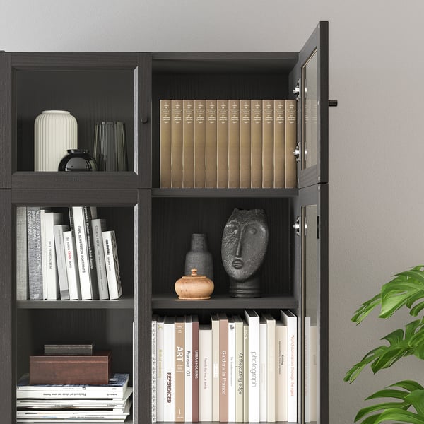 BILLY / OXBERG Bookcase, blackbrown, 80x30x237 cm IKEA