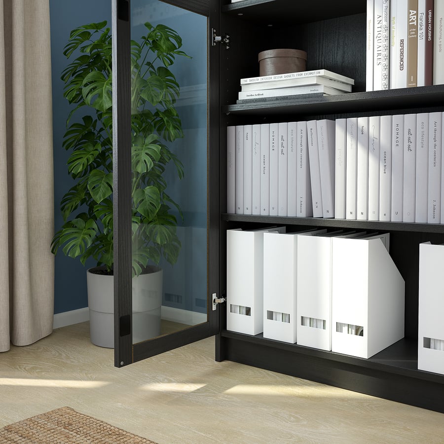 BILLY / OXBERG Bookcase, blackbrown, 80x30x237 cm IKEA