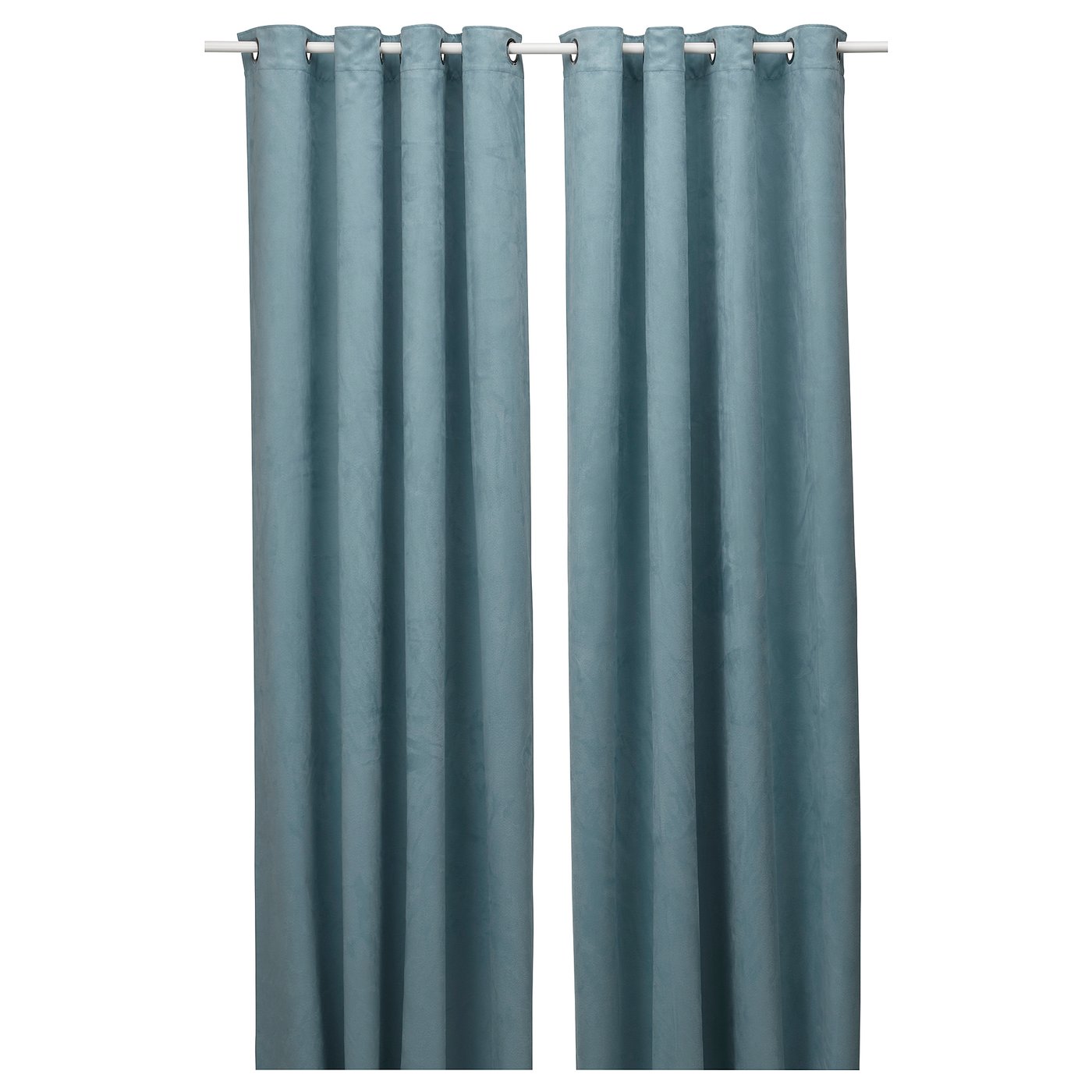 BIRTNA Block-out curtains, 1 pair - light grey-turquoise 145x250 cm