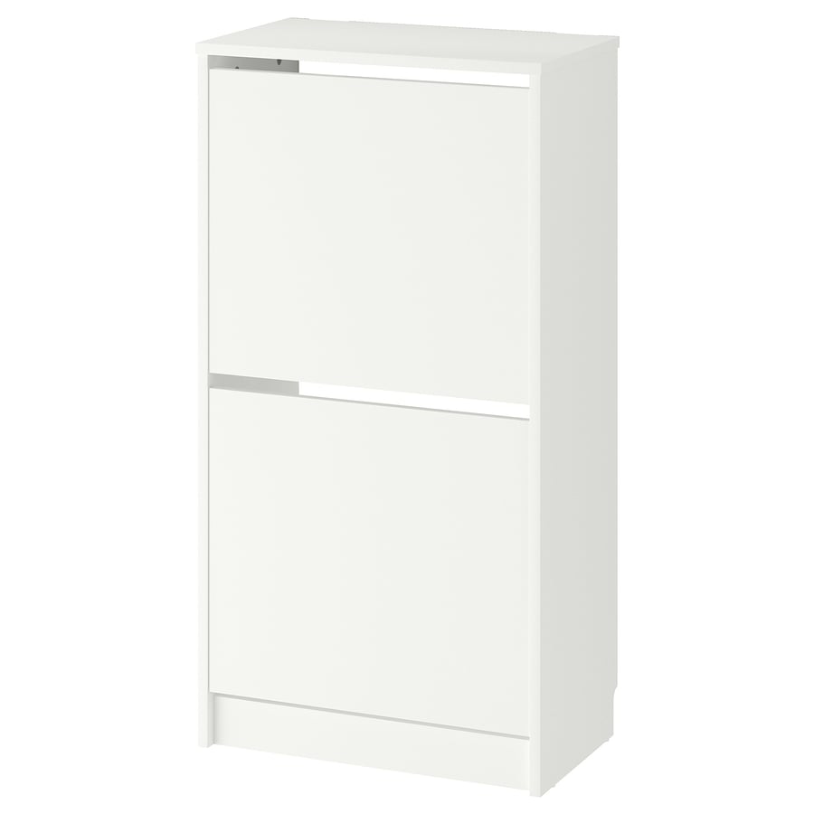BISSA Shoe with 2 compartments, white, 49x28x93 cm IKEA