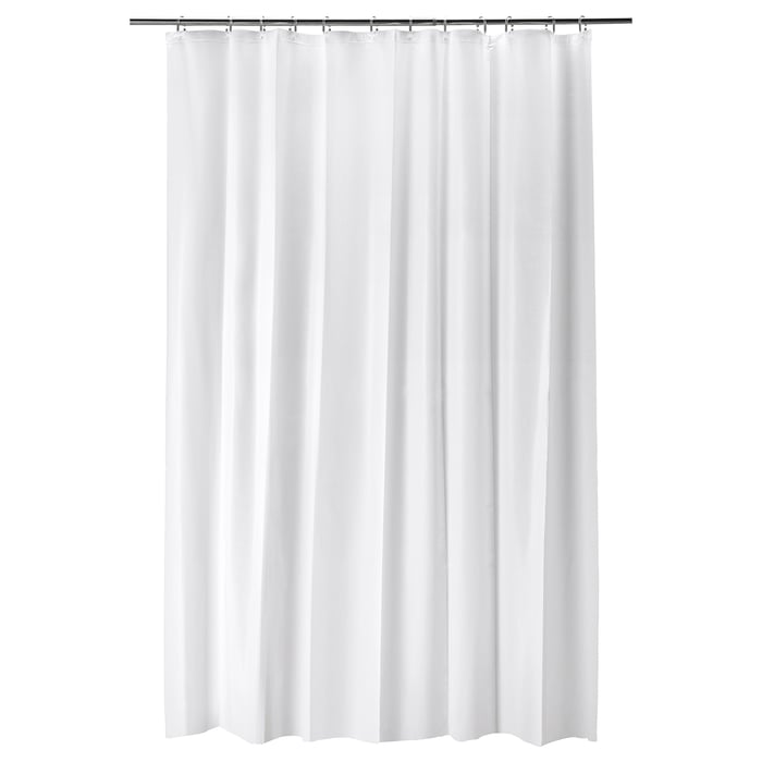 BJÄRSEN shower curtain, white, 180x200 cm IKEA UK