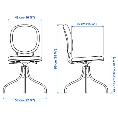 BJÖRKBERGET Swivel chair, Idekulla blue