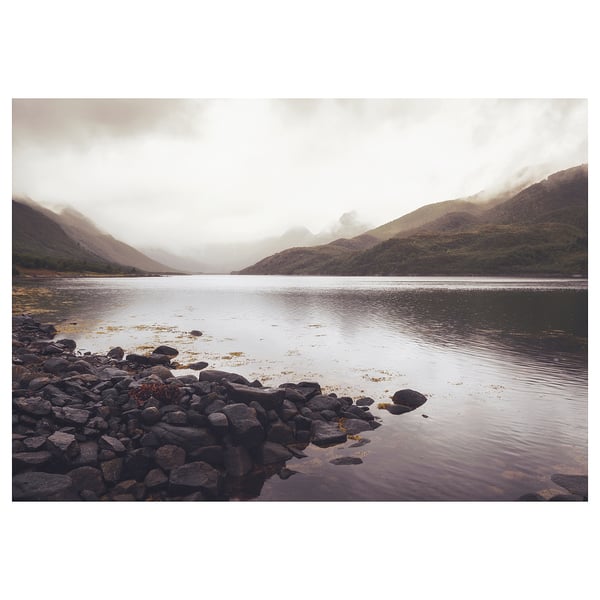 BJÖRKSTA picture, rocky shoreline, 200x140 cm - IKEA