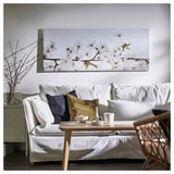 BJÖRKSTA Picture, white flowers, 140x56 cm