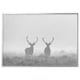 BJÖRKSTA Picture with frame, Deers in fog/aluminium-colour, 200x140 cm
