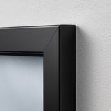 BJÖRKSTA Picture with frame, Deers in fog/black, 200x140 cm