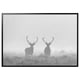 BJÖRKSTA Picture with frame, Deers in fog/black, 200x140 cm