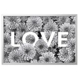 BJÖRKSTA Picture with frame, flower love/aluminium-colour, 118x78 cm