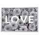 Option: BJÖRKSTA Picture with frame, flower love/aluminium-colour, 118x78 cm