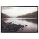 BJÖRKSTA Picture with frame, rocky shoreline/black, 200x140 cm