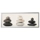 Option: BJÖRKSTA Picture with frame, stones/aluminium-colour, 140x56 cm