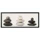 BJÖRKSTA Picture with frame, stones/black, 140x56 cm