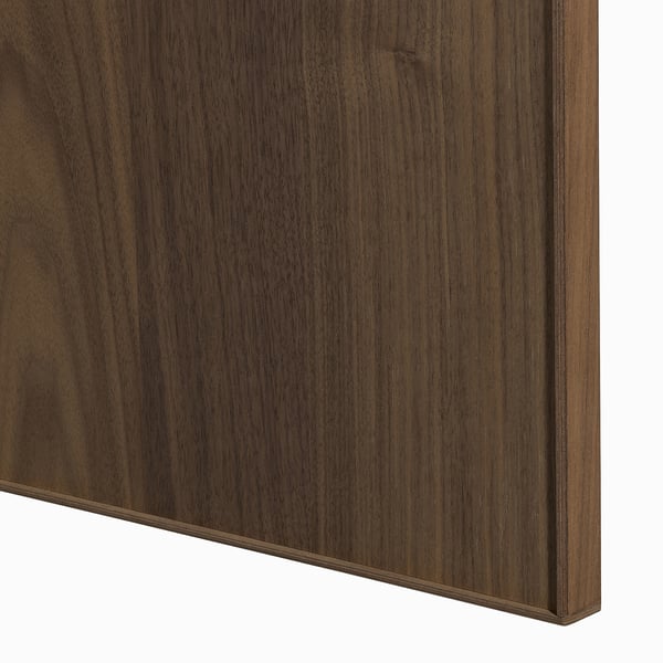 BJÖRNESKOGEN Door with hinges, walnut veneer, 50x229 cm