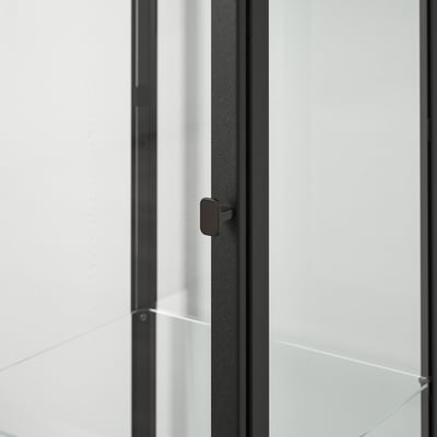 BLÅLIDEN display cabinet, black, 35x32x151 cm - IKEA UK