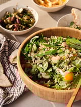 BLANDA MATT Serving bowl, bamboo, 28 cm