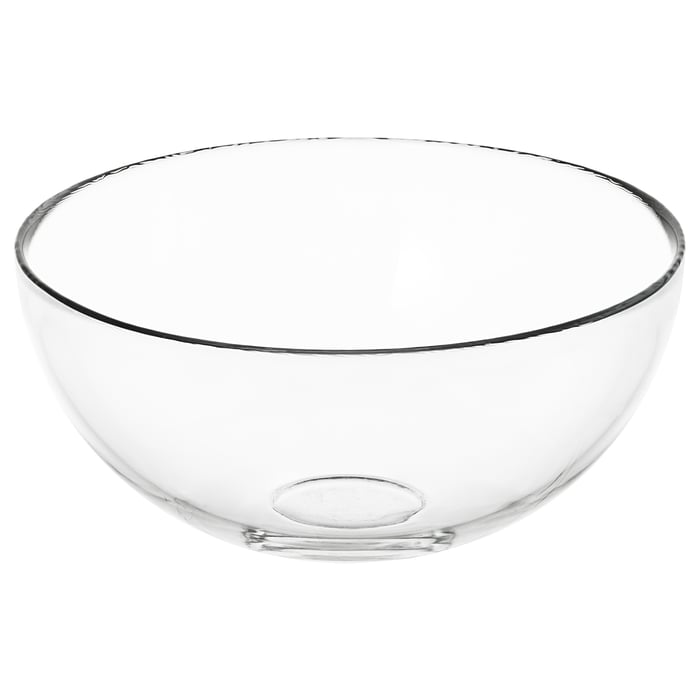 BLANDA serving bowl, clear glass, 20 cm IKEA