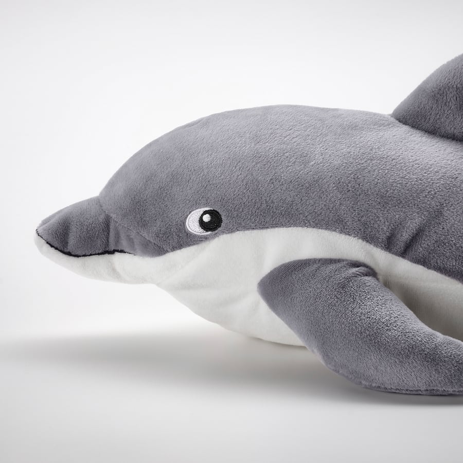 BLÅVINGAD Soft toy, dolphin/grey, 50 cm IKEA