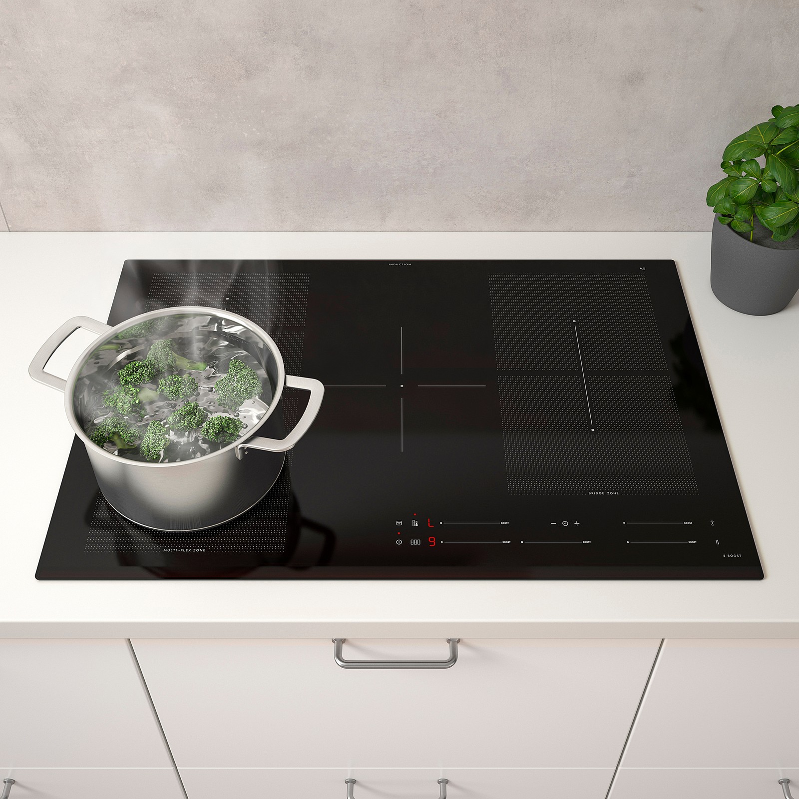 BLIXTSNABB Induction hob, IKEA 700 black, 78 cm IKEA