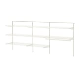 BOAXEL Laundry combination, white/metal, 227x40x101 cm