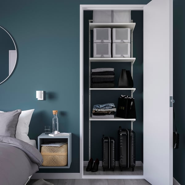 BOAXEL Shelving unit, white, 62x40x201 cm