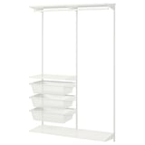 BOAXEL Wardrobe combination, white, 125x40x201 cm