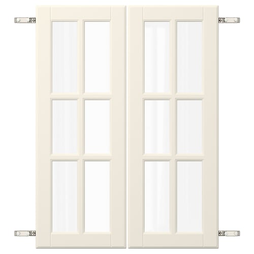 BODBYN white bi-fold door with square glass panels.