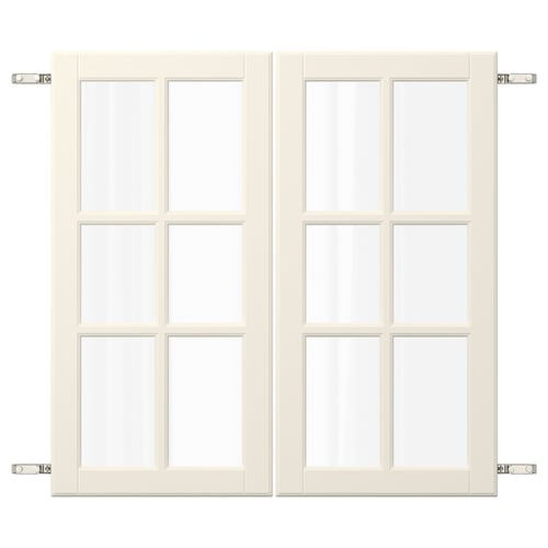 BODBYN white window, 6-pane design, fiberboard frame, clear glass panes.