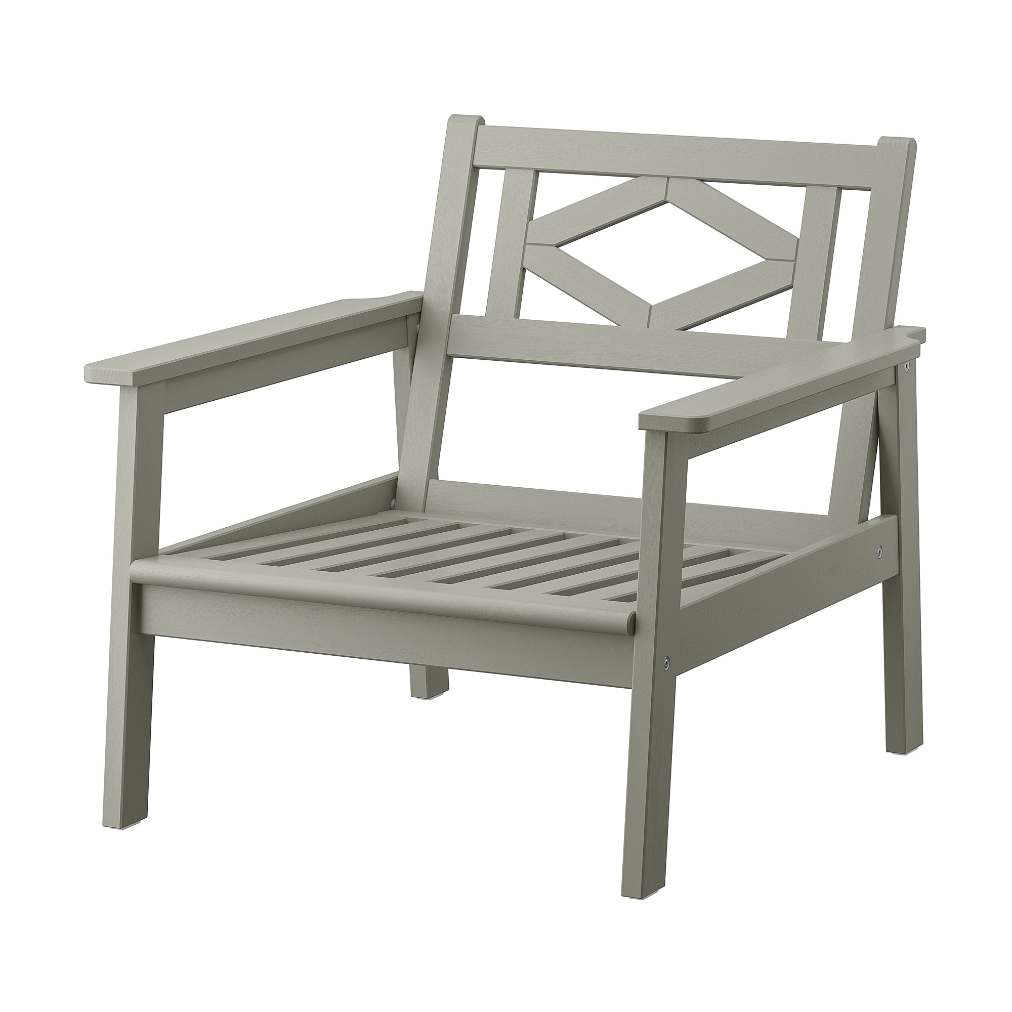BONDHOLMEN grey stained, Armchair, outdoor IKEA