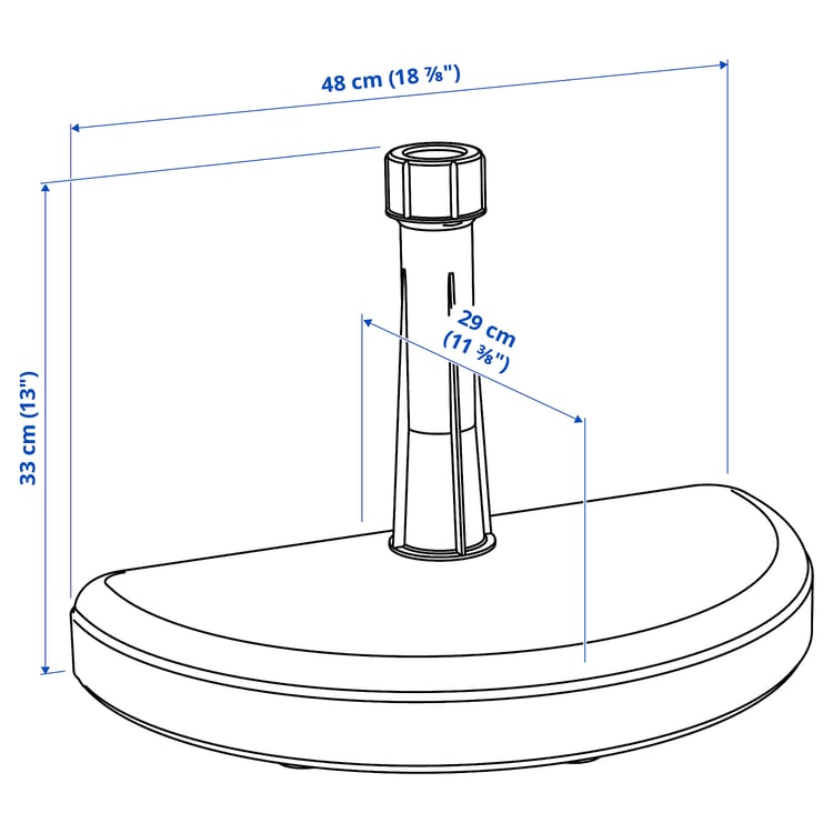 BRAMSÖN half parasol base, black IKEA