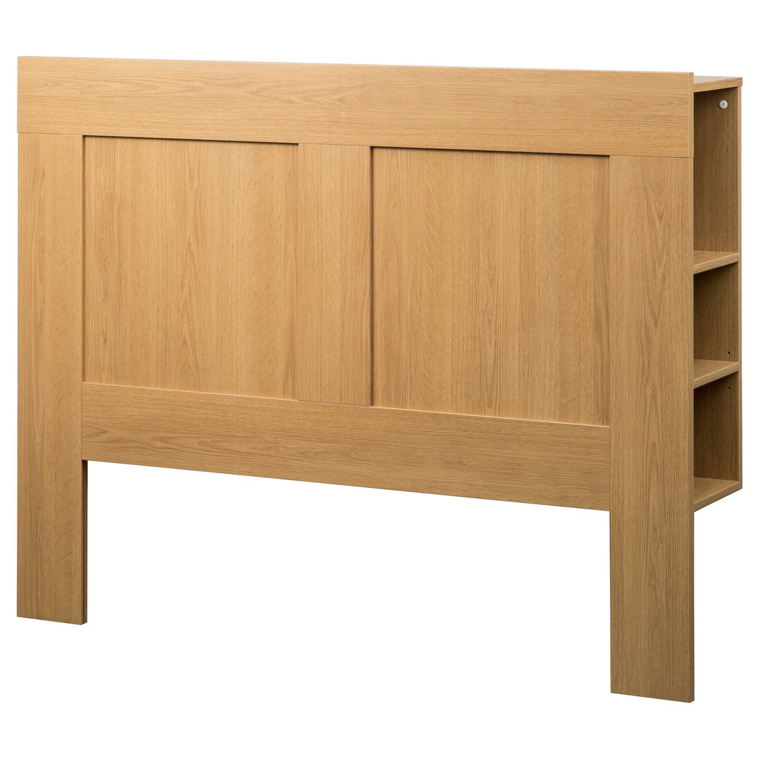 BRIMNES oak effect, Headboard with storage compartment, Standard Double