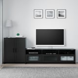 BRIMNES TV storage combination, black, 258x41x95 cm