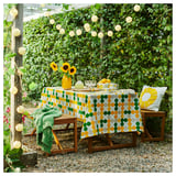 BRÖGGAN Tablecloth, wipeable/dot pattern multicolour, 145x240 cm