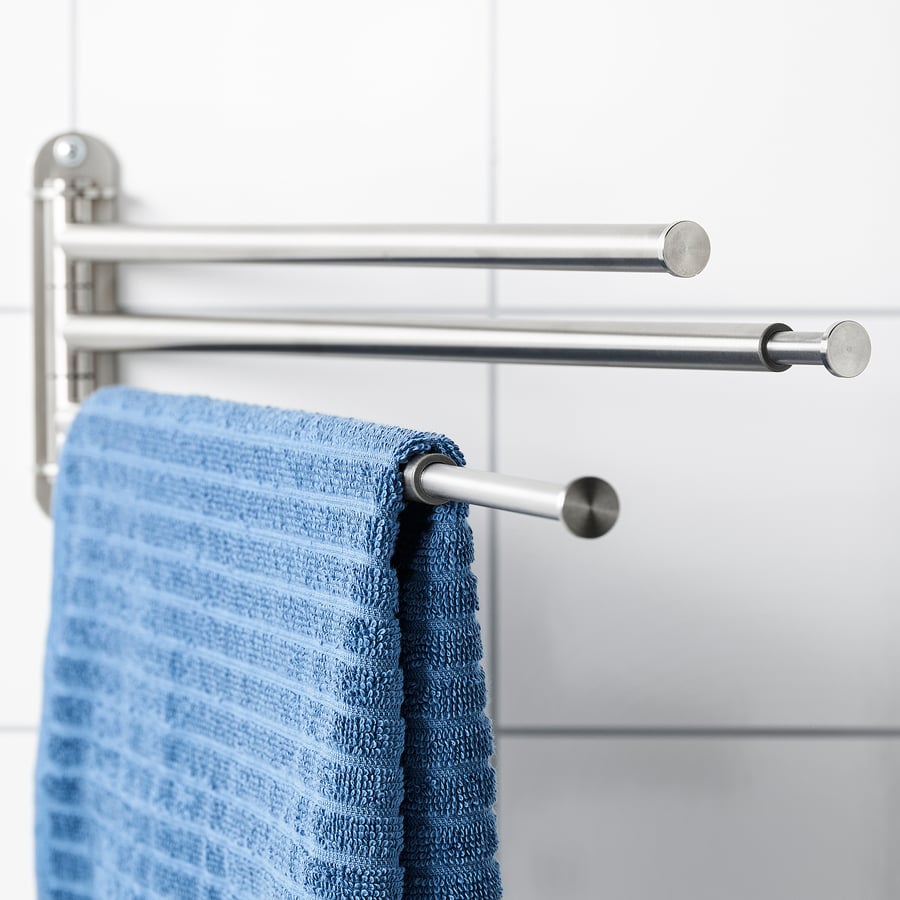 BROGRUND towel holder 3 bars, stainless steel IKEA