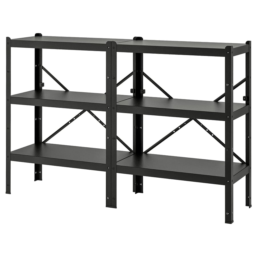 BROR shelving unit, black, 170x40x110 cm IKEA