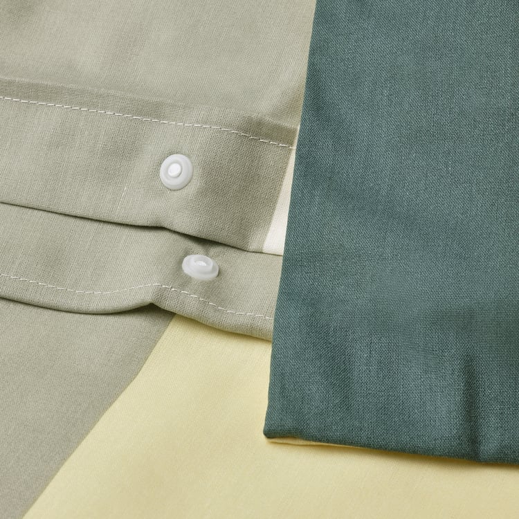 BRUNKRISSLA Green Checker Double Duvet Cover and Pillowcase Set - IKEA UK