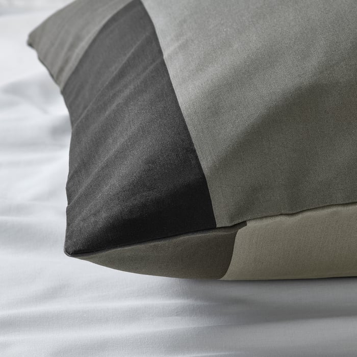 BRUNKRISSLA Checker Black Pillowcase, 50x80 cm - IKEA UK