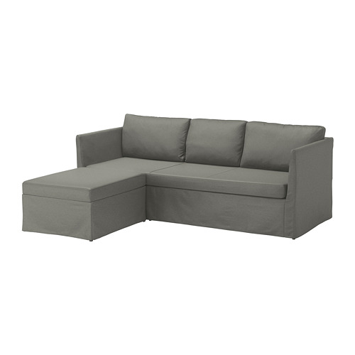 BRÅTHULT Corner sofabed Borred greygreen IKEA