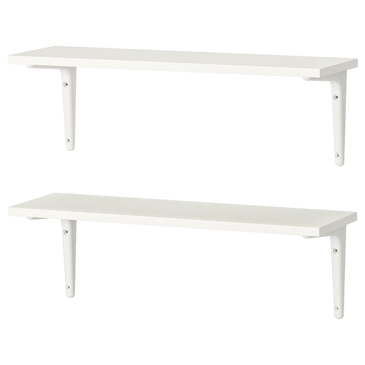 BURHULT / SIBBHULT wall shelf combination, white/white, 59x20 cm IKEA