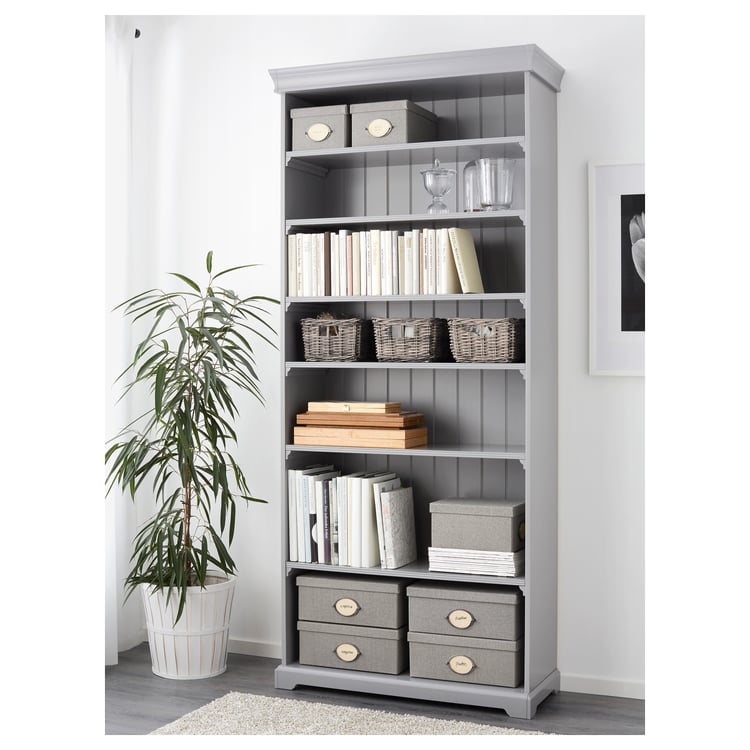 BYHOLMA basket, grey, 25x29x15 cm IKEA